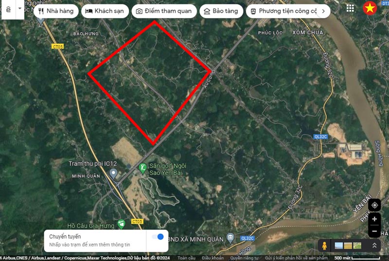 The area is planned to build Tran Yen industrial park. Picture: Dinh Dai